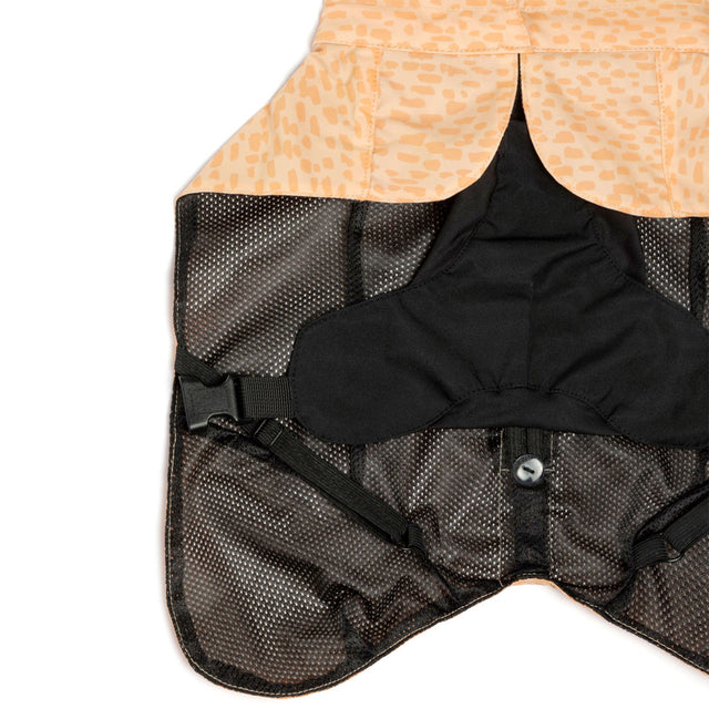 PAIKKA Reflektierender Hunderegenmantel 2.0, Pfirsich Hunderegenmantel