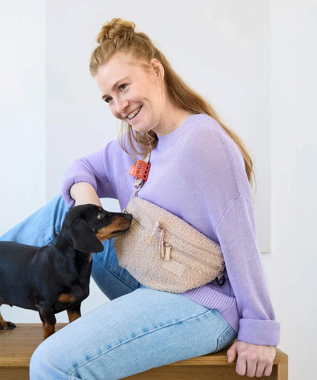 PALOPA Leckerlibeutel Emma Teddy-Fleece, Beige Leckerlibeutel