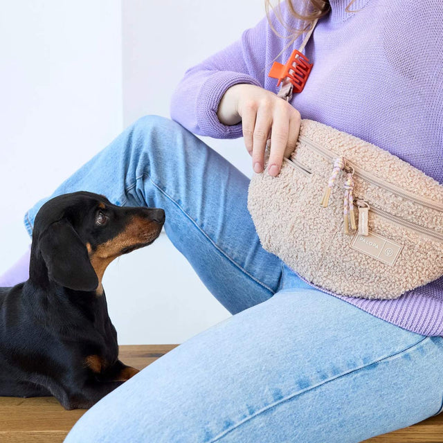 PALOPA Leckerlibeutel Emma Teddy-Fleece, Beige Leckerlibeutel