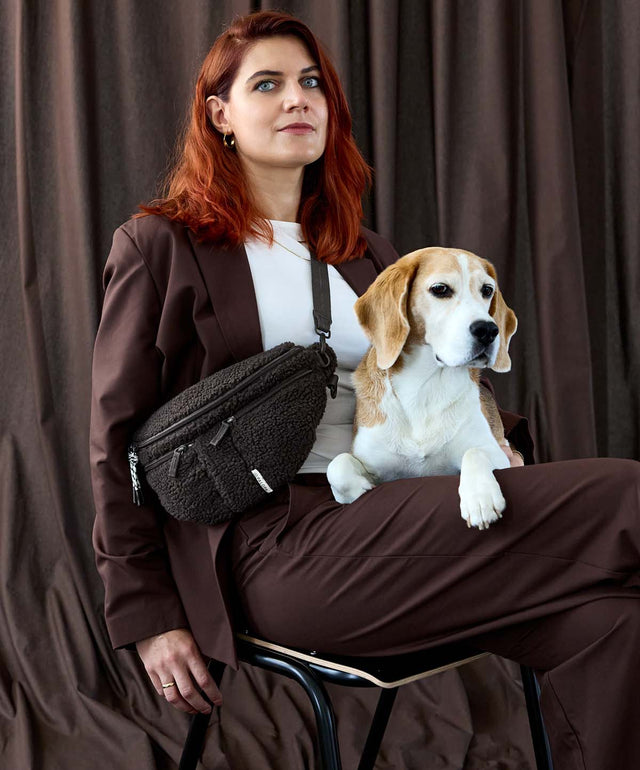 PALOPA Leckerlibeutel Bum Bag Emma Teddy-Fleece, Brownie Leckerlibeutel