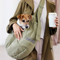 PALOPA Tragetasche Dog Bag Bara, Crinkled Pale Olive Hundetragetasche