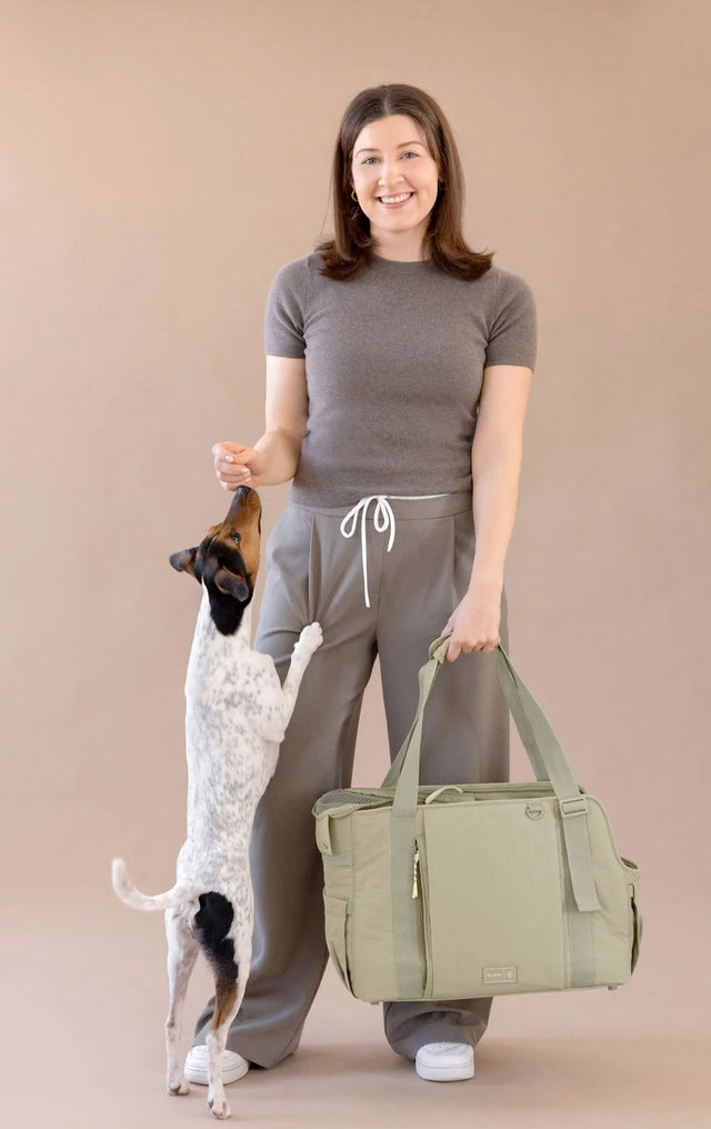 PALOPA Hundetragetasche Weda Crinkled, Pale Olive Hundetragetasche
