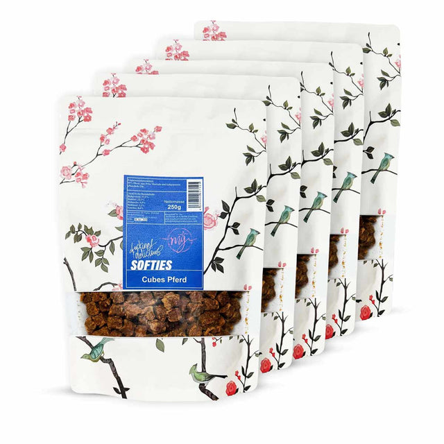 Hundeleckerli mÿ Cubes Softies, 5x Pferd