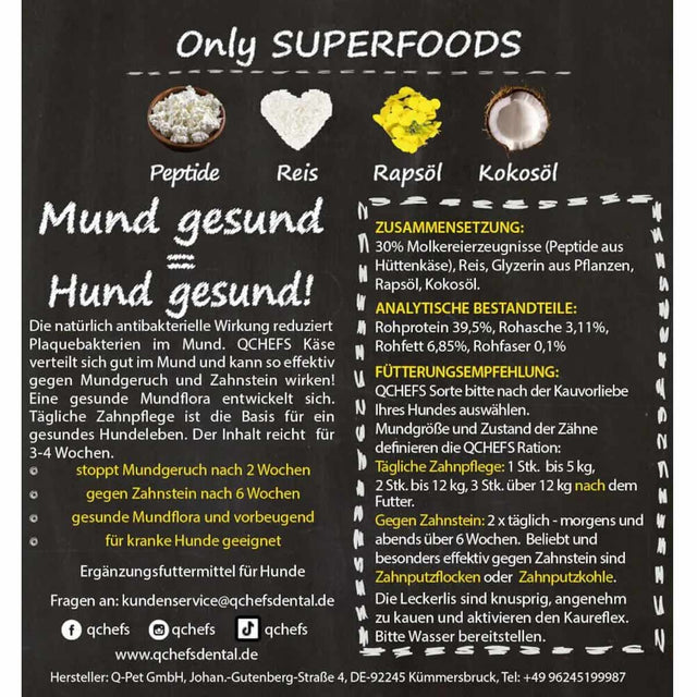 QChefs Cheesies, 65g Zahnpflege