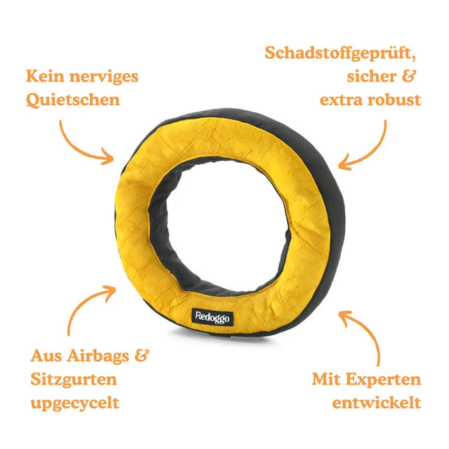 Redoggo Hundespielzeug Donut, Neon-Petrol Stoffspielzeug