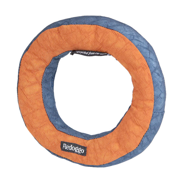 Redoggo Hundespielzeug Donut, Orange-Blau Stoffspielzeug
