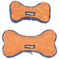 Redoggo Hundespielzeug Knochen, Orange-Blau Stoffspielzeug Klein