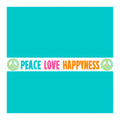 Saltydog Hundehalsband „Peace Love Happyness“, Türkis Hundehalsband