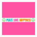 Saltydog Hundehalsband „Peace Love Happyness“, Pink Hundehalsband