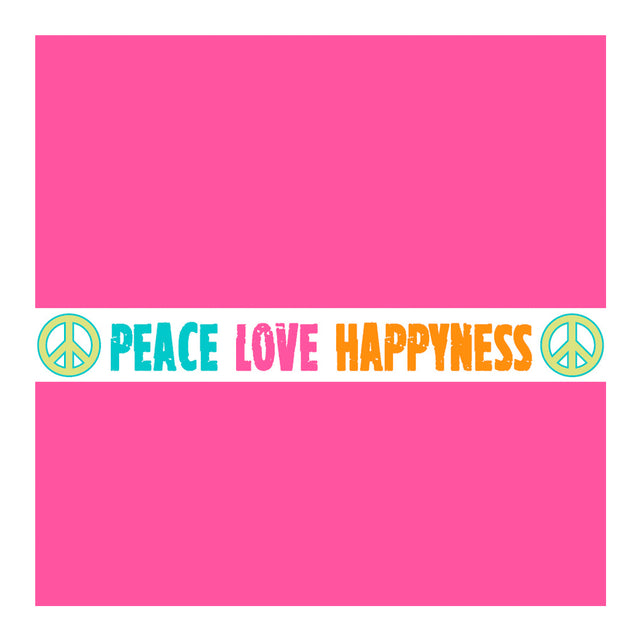Saltydog Hundehalsband „Peace Love Happyness“, Pink Hundehalsband