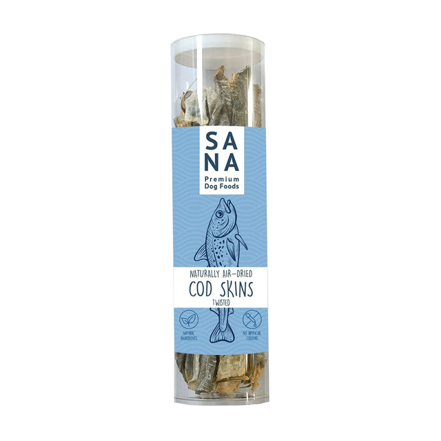 SANADOG Knusprige Kabeljaustangen gedreht, 150 g Kauartikel