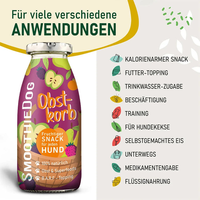 SmoothieDog Hundesmoothie, Obstkorb Hundeleckerli