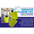 Sodapup Leckerlispender Flower Pot, Grün Interaktiv