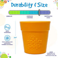 Sodapup Leckerlispender Flower Pot, Orange Interaktiv