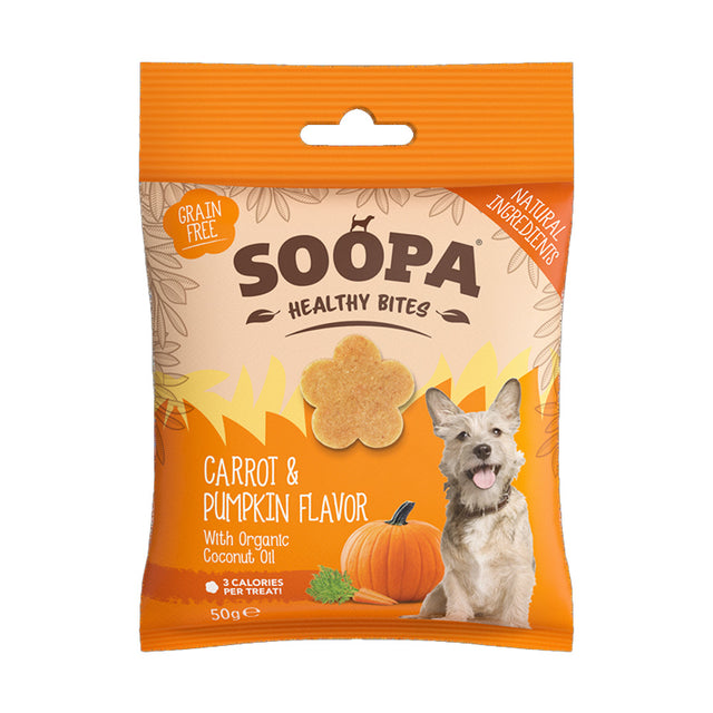 Soopa Hundekekse Healthy Bites, Karotte & Kürbis Hundeleckerli