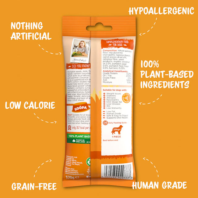 Soopa Jumbo Dental Sticks, Karotte & Kürbis Zahnpflege