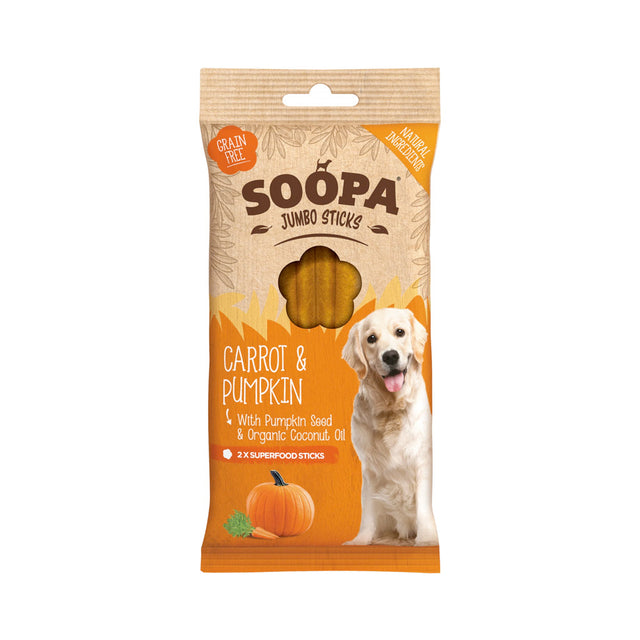 Soopa Jumbo Dental Sticks, Karotte & Kürbis Zahnpflege