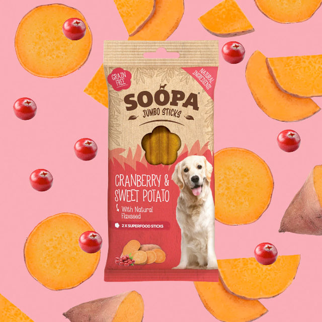 Soopa Jumbo Dental Sticks, Cranberry & Sweet Potato Zahnpflege