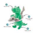 Fringe Studio Hundespielzeug Sharksaurus Rex Stoffspielzeug