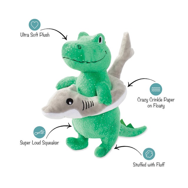 Fringe Studio Hundespielzeug Sharksaurus Rex Stoffspielzeug