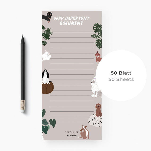 Typealive Notizblock „DOGS“, schmal