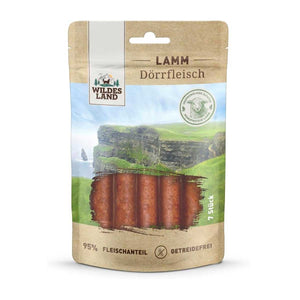 Wildes Land Dörrfleisch Lamm, 7 Stück Fleischsnacks