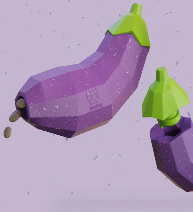 Zee.Dog Hundespielzeug Super Veggiez, Eggplant Interaktiv