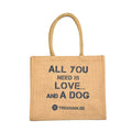 Treusinn | Eco Shopper Jute - "All you need is love... and a dog" - Hund von Eden