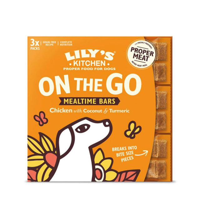 Hundesnack | On The Go Mealtime Bars with Chicken, 3 x 40g